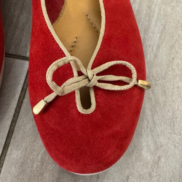 Unity In Diversity Red Suede Ballet Comfort Shoe Womens Size 38/ US 7/7.5 - Picture 11 of 11